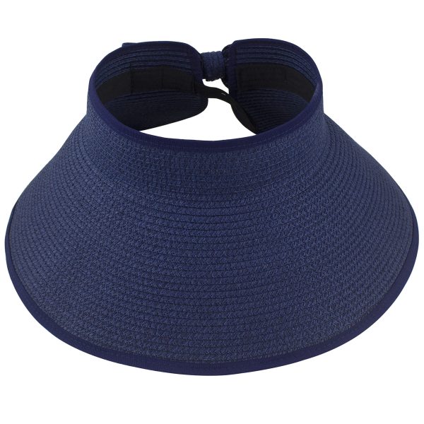 2022 New Women Roll Up Sun Visor Wide Brim Straw Hat Summer Foldable Packable UV Protection Cap for Beach Travel Bonnet - Image 14