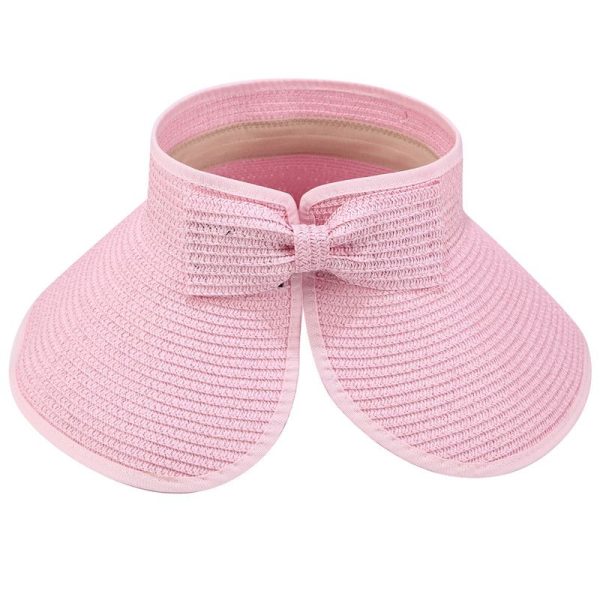 2022 New Women Roll Up Sun Visor Wide Brim Straw Hat Summer Foldable Packable UV Protection Cap for Beach Travel Bonnet - Image 17