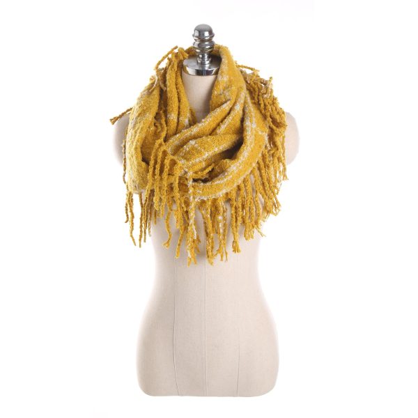 Autumn and winter scarf ladies plaid circle yarn tassel dual-use warm scarf - Image 43