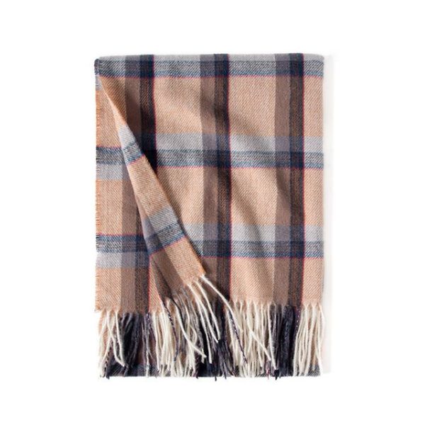 Women Winter Scarf Square Cashmere Pashmina Shawls And Wraps Female Warm Plaid Bufanda Luxury Tassel Scarves 2022 New - Image 2