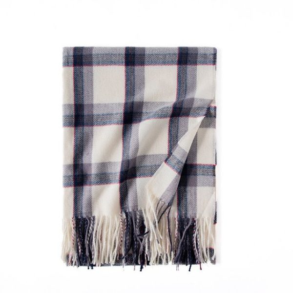 Women Winter Scarf Square Cashmere Pashmina Shawls And Wraps Female Warm Plaid Bufanda Luxury Tassel Scarves 2022 New - Image 4