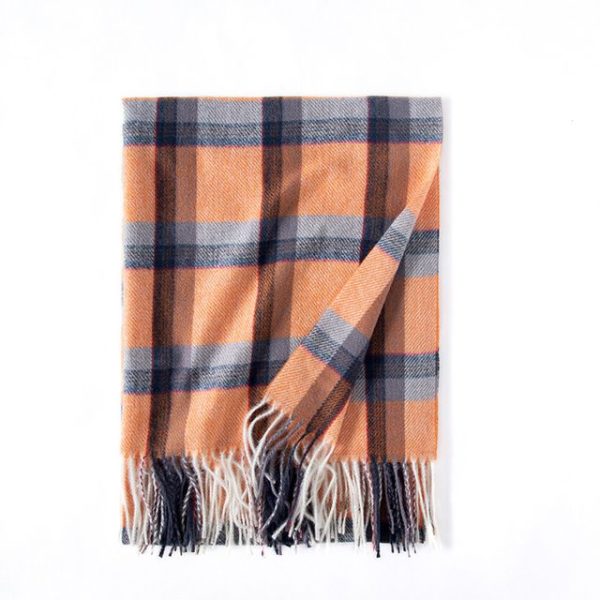 Women Winter Scarf Square Cashmere Pashmina Shawls And Wraps Female Warm Plaid Bufanda Luxury Tassel Scarves 2022 New - Image 5
