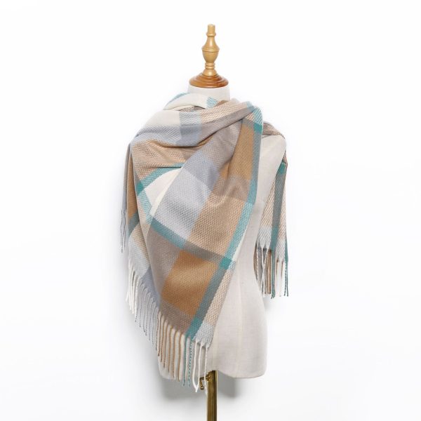 Scarves for women in autumn and winter; cashmere scarves wholesale; medium long scarves for European and American streets; shawls for women; warm scarves - Image 2