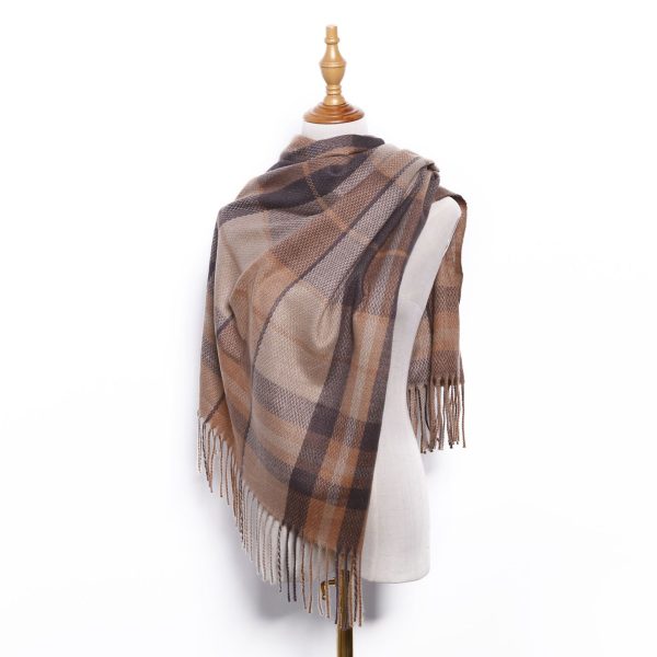 Scarves for women in autumn and winter; cashmere scarves wholesale; medium long scarves for European and American streets; shawls for women; warm scarves - Image 3