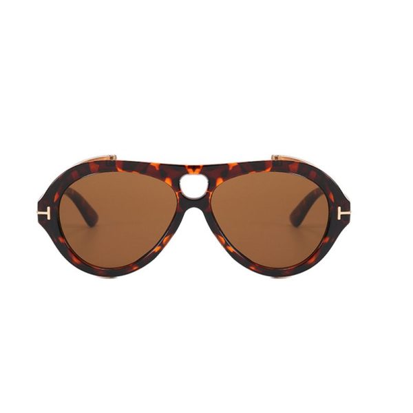 New Luxury Brand Punk Sunglasses For Women Vintage Thick Sun Glasses Men Retro Round Black Yellow Gradient Eyewear Female Shade - Image 13