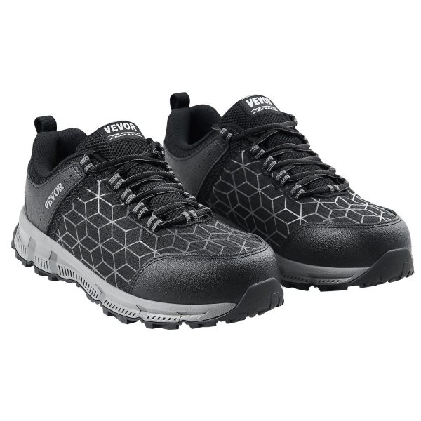 Steel Toe Shoes for Men US Size 11.5 Wide Athletic Work Shoe Sneakers Black - Image 9