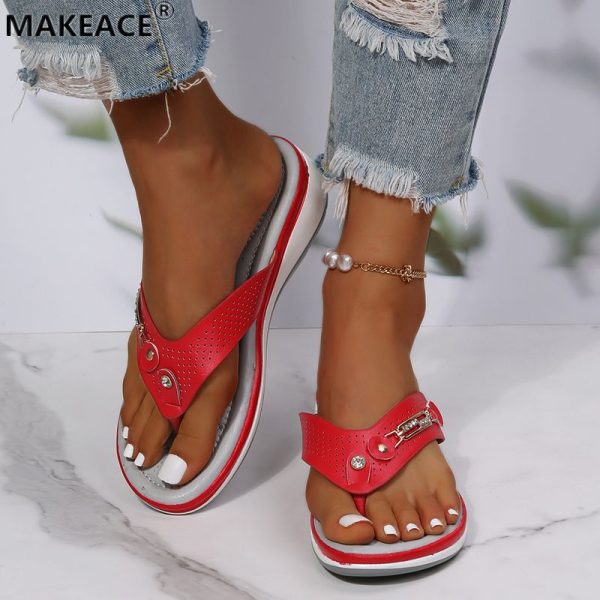 Summer Slippers Women's Open Toe Shoes 2022 New Wedge Platform Sandals Beach Party Outdoor Casual Ethnic Style Women's Shoes - Image 81
