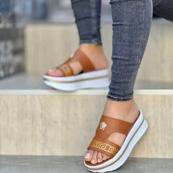 Summer Slippers Women's Open Toe Shoes 2022 New Wedge Platform Sandals Beach Party Outdoor Casual Ethnic Style Women's Shoes - Image 229