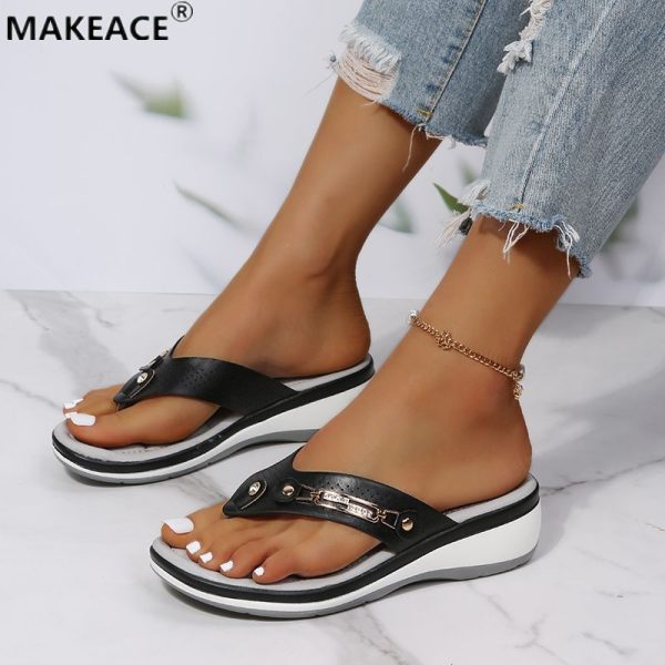 Summer Slippers Women's Open Toe Shoes 2022 New Wedge Platform Sandals Beach Party Outdoor Casual Ethnic Style Women's Shoes - Image 104