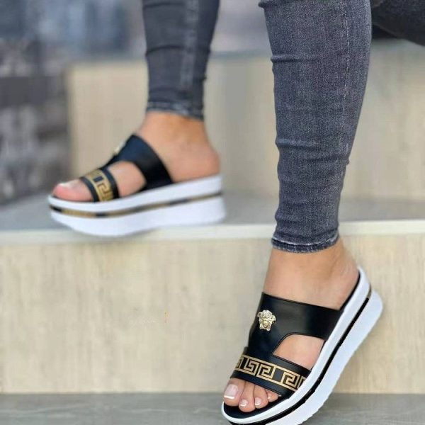 Summer Slippers Women's Open Toe Shoes 2022 New Wedge Platform Sandals Beach Party Outdoor Casual Ethnic Style Women's Shoes - Image 103