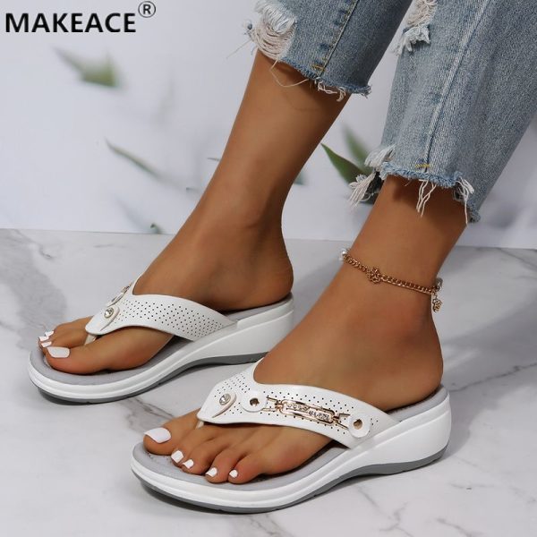 Summer Slippers Women's Open Toe Shoes 2022 New Wedge Platform Sandals Beach Party Outdoor Casual Ethnic Style Women's Shoes - Image 196