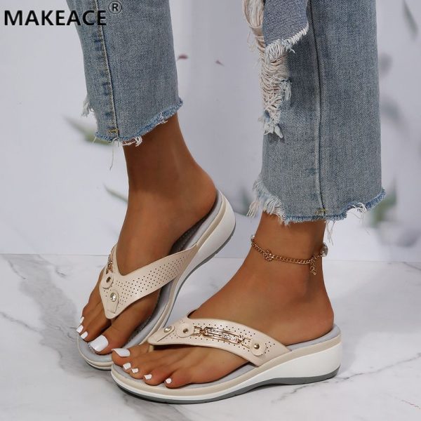 Summer Slippers Women's Open Toe Shoes 2022 New Wedge Platform Sandals Beach Party Outdoor Casual Ethnic Style Women's Shoes - Image 197