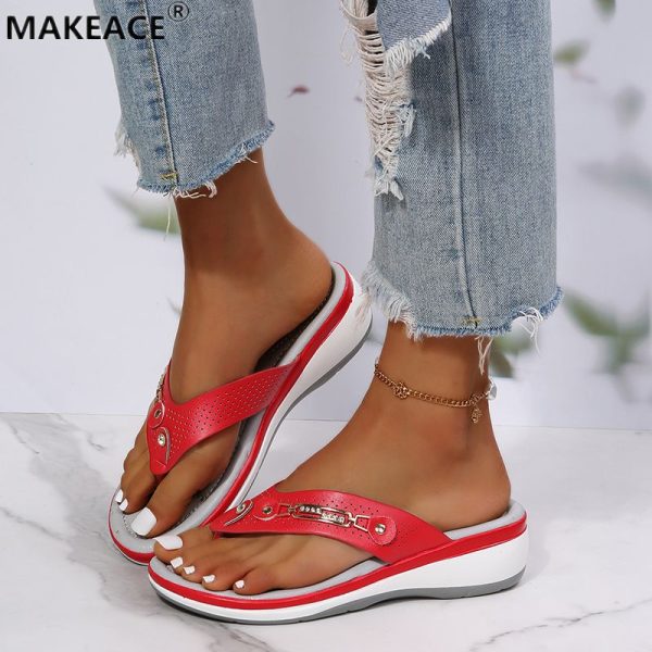 Summer Slippers Women's Open Toe Shoes 2022 New Wedge Platform Sandals Beach Party Outdoor Casual Ethnic Style Women's Shoes - Image 198