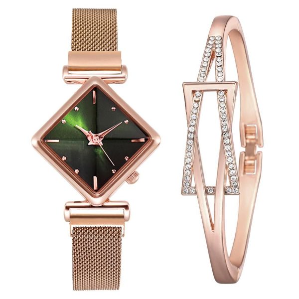 Women Square Watch Luxury Ladies Quartz Magnet Buckle Gradient Color Watches Relogio Feminino For Gift Clock - Image 25