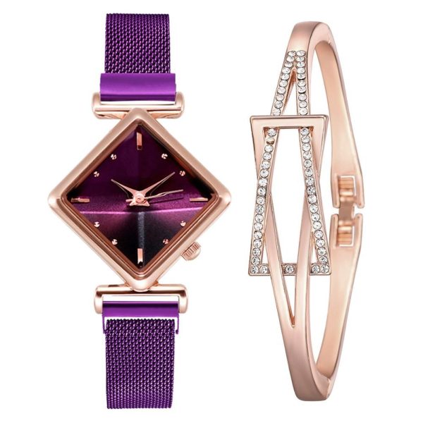 Women Square Watch Luxury Ladies Quartz Magnet Buckle Gradient Color Watches Relogio Feminino For Gift Clock - Image 49