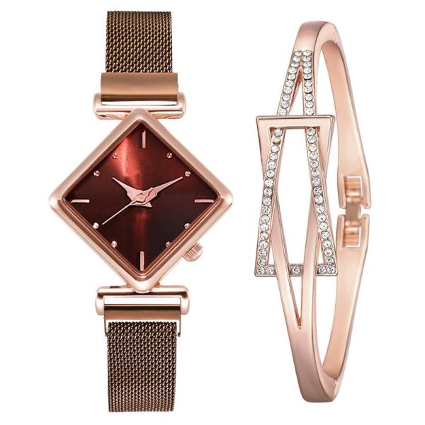 Women Square Watch Luxury Ladies Quartz Magnet Buckle Gradient Color Watches Relogio Feminino For Gift Clock - Image 61