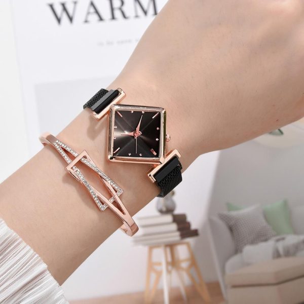 Women Square Watch Luxury Ladies Quartz Magnet Buckle Gradient Color Watches Relogio Feminino For Gift Clock - Image 68
