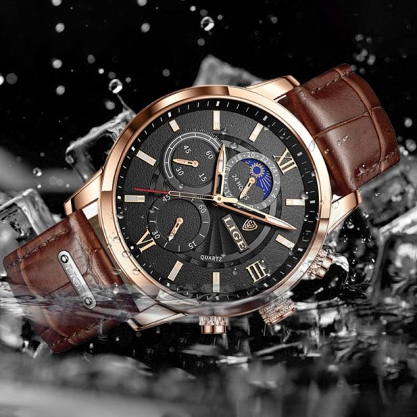 2022 New Mens Watches LIGE Top Brand Luxury Leather Casual Quartz Watch Men's Sport Waterproof Clock Watch Relogio Masculino+Box - Image 52
