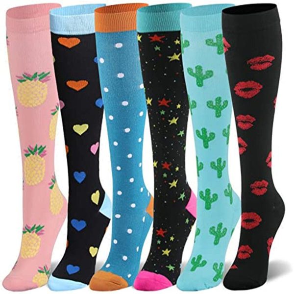 Compression Socks For Women & Men Circulation 6 Pairs For Athletic Running Cycling - Image 6