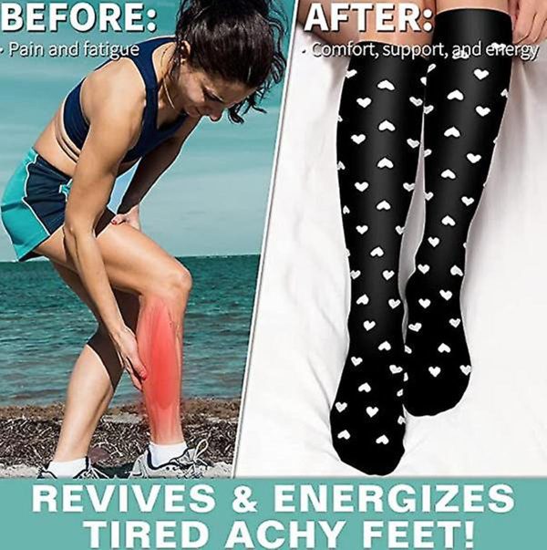 Compression Socks For Women & Men Circulation 6 Pairs For Athletic Running Cycling - Image 42