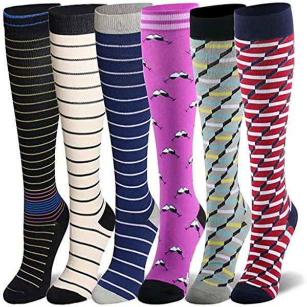 Compression Socks For Women & Men Circulation 6 Pairs For Athletic Running Cycling - Image 31