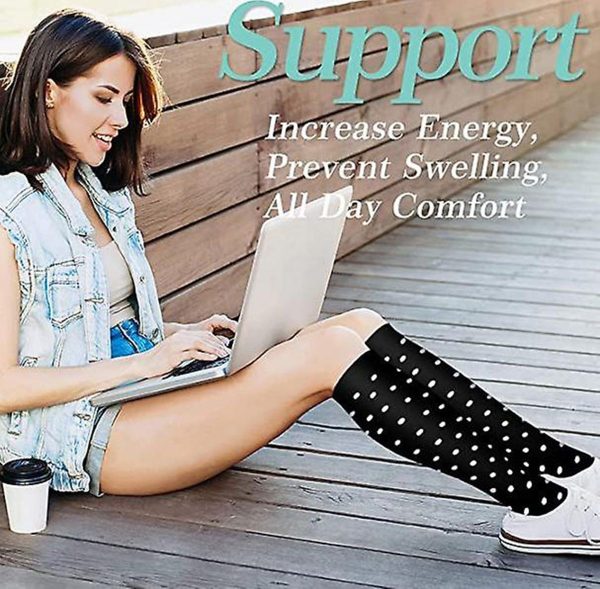 Compression Socks For Women & Men Circulation 6 Pairs For Athletic Running Cycling - Image 24