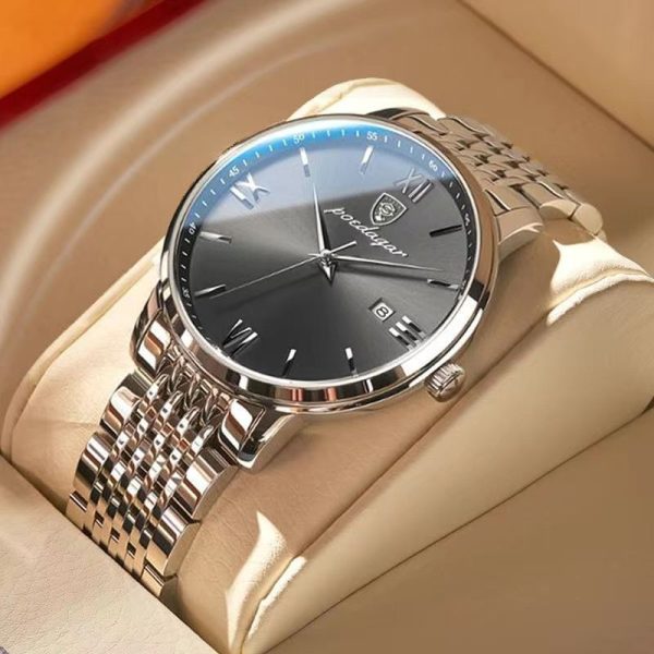 POEDAGAR Top Brand Luxury Men Watch Waterproof Luminous Stainless Steel Watches Sport Quartz Clock Mens Date Business Wristwatch - Image 91