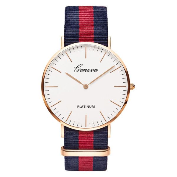 Classic Fashion Stripe Nylon Band Women Watch Top Luxury Brand Men Quartz Wrist Watch Lady Watch Montre Femme Horloge Saat Clock - Image 25