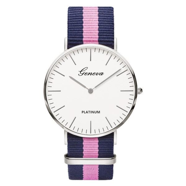 Classic Fashion Stripe Nylon Band Women Watch Top Luxury Brand Men Quartz Wrist Watch Lady Watch Montre Femme Horloge Saat Clock - Image 16