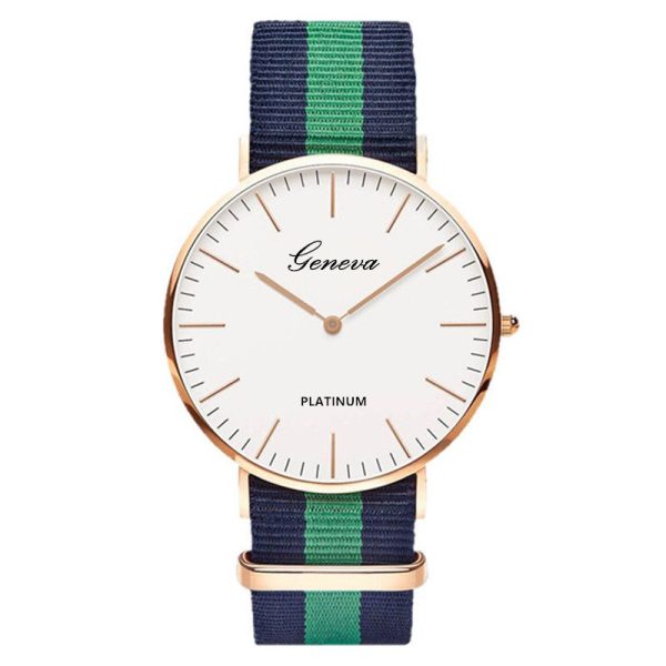 Classic Fashion Stripe Nylon Band Women Watch Top Luxury Brand Men Quartz Wrist Watch Lady Watch Montre Femme Horloge Saat Clock - Image 13