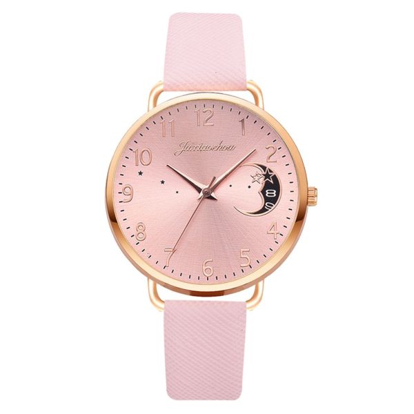 Women Watch Moon Numbers Dial Bracelet Watches Set Ladies Leather Band Quartz Wristwatch Women Female Clock Relogio Mujer Hot - Image 85
