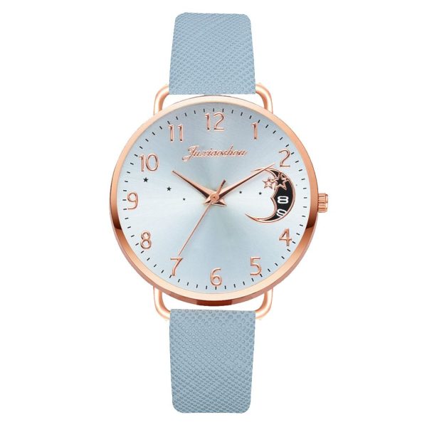 Women Watch Moon Numbers Dial Bracelet Watches Set Ladies Leather Band Quartz Wristwatch Women Female Clock Relogio Mujer Hot - Image 79