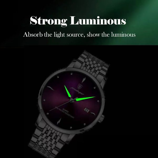 POEDAGAR Top Brand Luxury Men Watch Waterproof Luminous Stainless Steel Watches Sport Quartz Clock Mens Date Business Wristwatch - Image 10