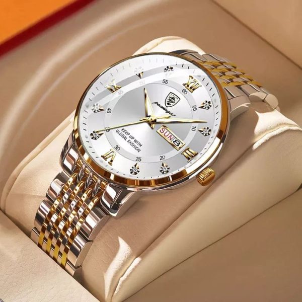 POEDAGAR Top Brand Luxury Men Watch Waterproof Luminous Stainless Steel Watches Sport Quartz Clock Mens Date Business Wristwatch - Image 7