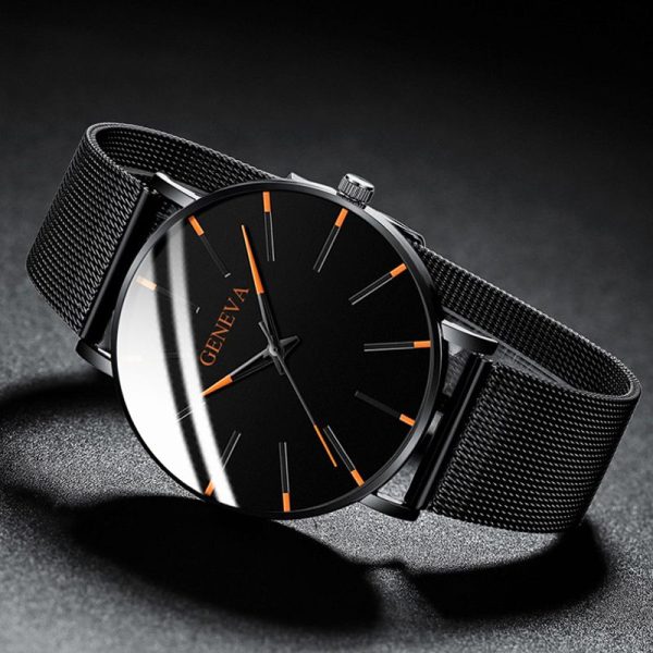 2022 Minimalist Men's Fashion Ultra Thin Watches Simple Men Business Stainless Steel Mesh Belt Quartz Watch relogio masculino - Image 16