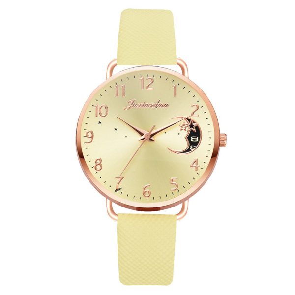 Women Watch Moon Numbers Dial Bracelet Watches Set Ladies Leather Band Quartz Wristwatch Women Female Clock Relogio Mujer Hot - Image 67