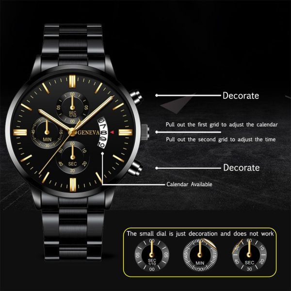 reloj hombre Fashion Men Stainless Steel Watch Luxury Calendar Quartz Wrist Watch Business Watches for Man Clock montre homme - Image 20