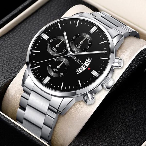 reloj hombre Fashion Men Stainless Steel Watch Luxury Calendar Quartz Wrist Watch Business Watches for Man Clock montre homme - Image 23