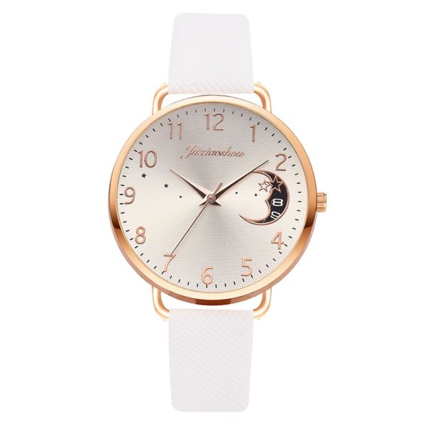 Women Watch Moon Numbers Dial Bracelet Watches Set Ladies Leather Band Quartz Wristwatch Women Female Clock Relogio Mujer Hot - Image 49