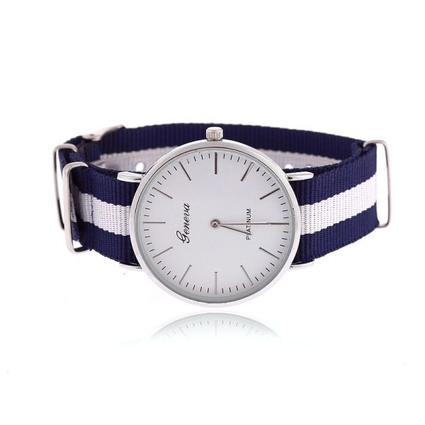 Classic Fashion Stripe Nylon Band Women Watch Top Luxury Brand Men Quartz Wrist Watch Lady Watch Montre Femme Horloge Saat Clock - Image 60