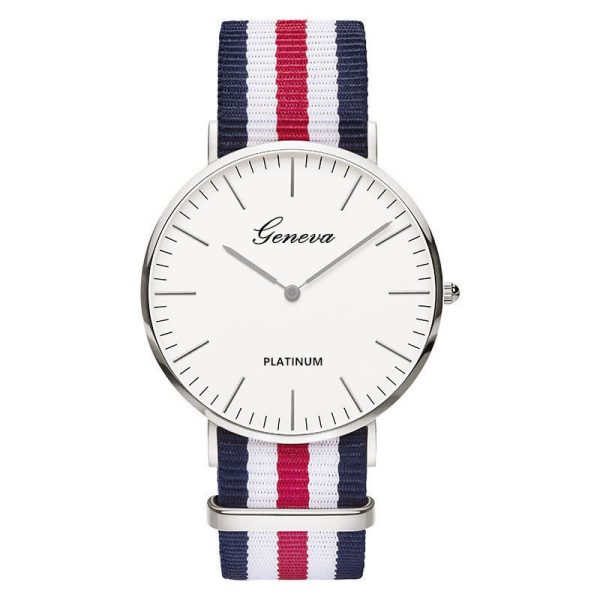 Classic Fashion Stripe Nylon Band Women Watch Top Luxury Brand Men Quartz Wrist Watch Lady Watch Montre Femme Horloge Saat Clock - Image 55