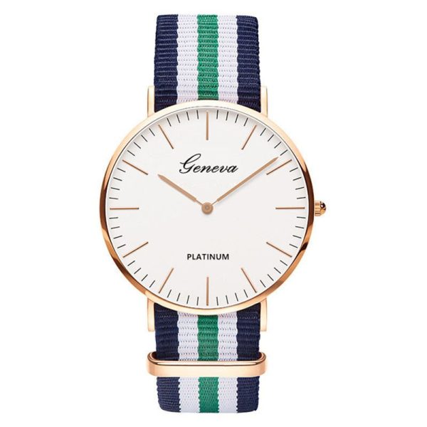 Classic Fashion Stripe Nylon Band Women Watch Top Luxury Brand Men Quartz Wrist Watch Lady Watch Montre Femme Horloge Saat Clock - Image 49