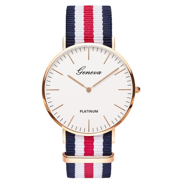 Classic Fashion Stripe Nylon Band Women Watch Top Luxury Brand Men Quartz Wrist Watch Lady Watch Montre Femme Horloge Saat Clock - Image 69