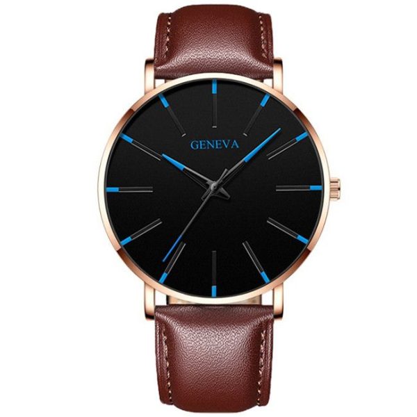 2022 Minimalist Men's Fashion Ultra Thin Watches Simple Men Business Stainless Steel Mesh Belt Quartz Watch relogio masculino - Image 7