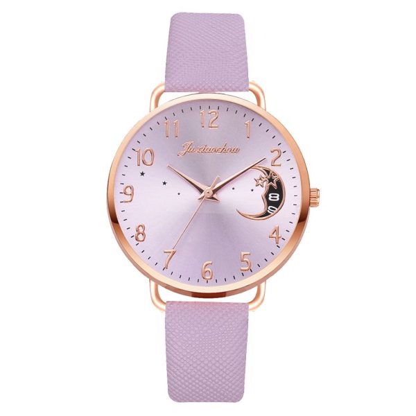 Women Watch Moon Numbers Dial Bracelet Watches Set Ladies Leather Band Quartz Wristwatch Women Female Clock Relogio Mujer Hot - Image 97
