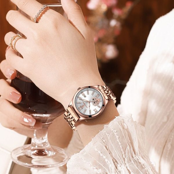 POEDAGAR Women Watches Fashion Rose Gold Stainless Stain Steel Ladies Watch Waterproof Quarzt Wristwatch Romatic Girlfriend Gift - Image 24