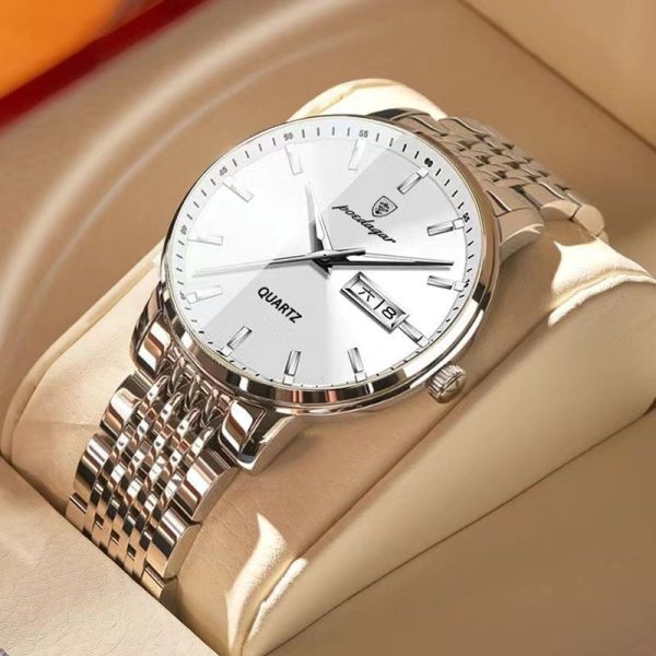 POEDAGAR Top Brand Luxury Men Watch Waterproof Luminous Stainless Steel Watches Sport Quartz Clock Mens Date Business Wristwatch - Image 13