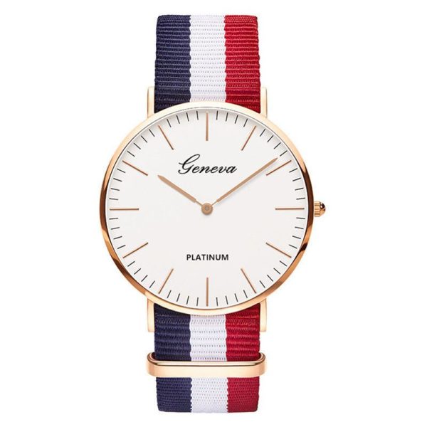 Classic Fashion Stripe Nylon Band Women Watch Top Luxury Brand Men Quartz Wrist Watch Lady Watch Montre Femme Horloge Saat Clock - Image 19