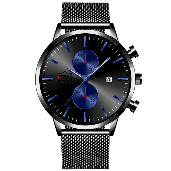 montre homme Fashion Mens Watches Stainless Steel Mesh Belt Quartz Watch Men Business Leather Luminous Clock relogio masculino - Image 61