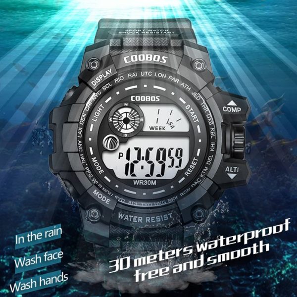 Cool Luminous Men Sport Watch High-end Silicone Strap Military Wrist Watch Led Calendar Waterproof Digital Watch reloj de hombre - Image 75